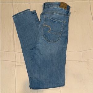 American Eagle Blue Skinny Jeans with Next Level Stretch